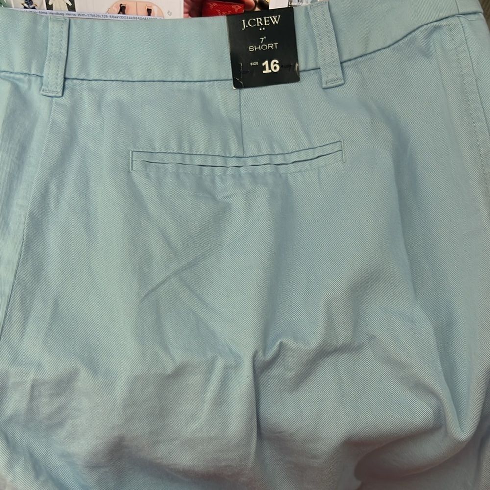 J. crew Factory BO201 Blue 7" Classic Chino Shorts New size 16 - Picture 7 of 7